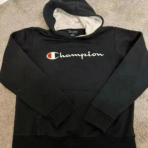 Black champion hoodie